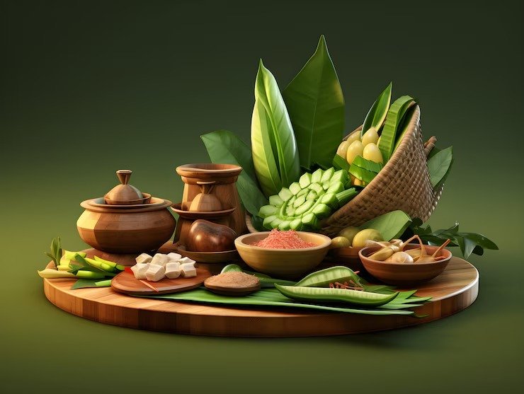 Ayurvedic herbs representing Pure, Natural, and Timeless Ayurveda for natural healing